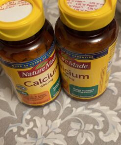 Nature Made Calcium 600 mg with Vitamin D3, Dietary Supplement for Bone Support, 220 Tablets Unflavored 220 Count (Pack of 1) 39 91HVfhjUlpL