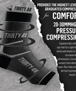 Alternative view of Thirty48 Plantar Fasciitis Compression Socks(1 or 2 Pairs), 20-30 mmHg Foot Compression Sleeves for Ankle/Heel Support, Increase Blood Circulation, Relieve Arch Pain, Reduce Foot Swelling Pink (1 Pair) Large