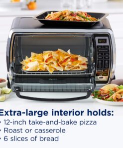 Oster Toaster Oven | Digital Convection Oven, Large 6-Slice Capacity, Black/Polished Stainless 40 91HWXdEpxfL