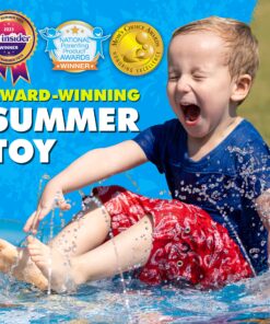 SplashEZ 3-in-1 Splash Pad, Sprinkler for Kids and Baby Pool for Learning – Toddler Sprinkler Pool, 60’’ Outside Water Toys – “from A to Z” Outdoor Play Mat for Babies & Toddlers from A to Z 20 91HbSdiPWTL