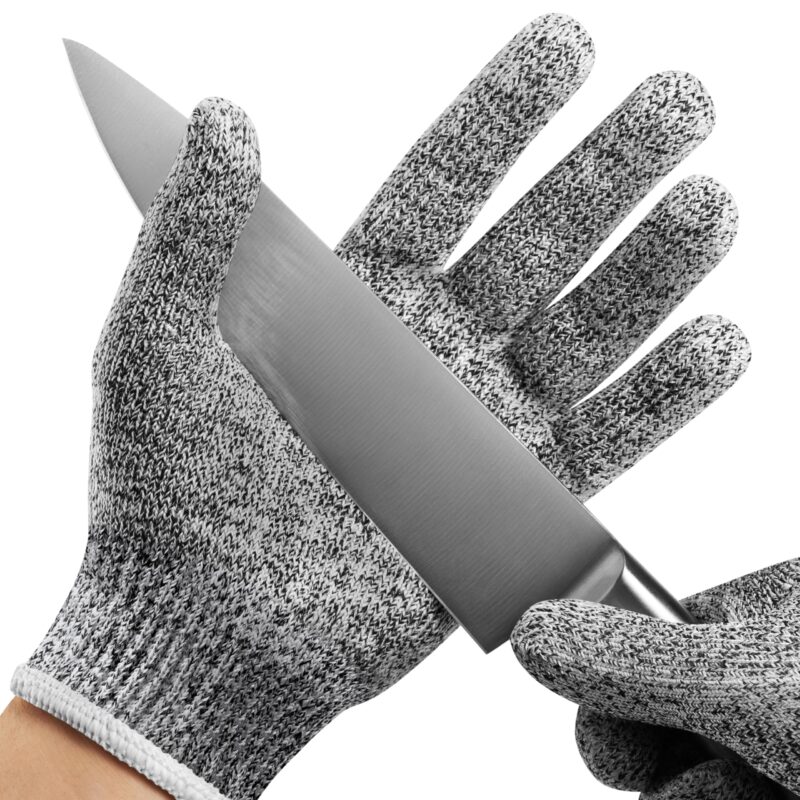 Catalog 2 NoCry Premium Cut Resistant Gloves Food Grade — Level 5 Protection; Ambidextrous; Machine Washable; Superior Comfort and Dexterity; Lightweight Protective Gloves; Complimentary eBook Small Original Grey