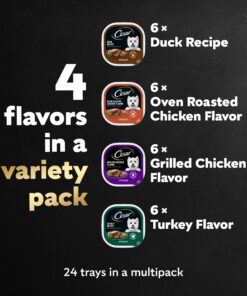 CESAR Adult Wet Dog Food Classic Loaf in Sauce Poultry Variety Pack,. Easy Peel Trays with Real Chicken, Turkey or Duck, 3.5 Ounce (Pack of 24) 3.5 Ounce (Pack of 24) multi 22 91HcqZifgBL