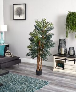 Nearly Natural 5283 Robellini Palm Silk Tree, 5-Feet, Green 60in. 14 91HkOPdThL