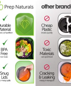 Alternative view of PrepNaturals 30 Pack Meal Prep Containers - 30 Pack of 24 Oz 100% BPA-free Plastic Food Storage Containers with Lids - Reusable Plastic Containers with Lids - Dishwasher Safe Lunch Containers Circular