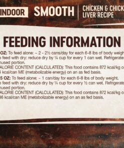 Wellness CORE Grain-Free Wet Cat Food, Natural Canned Food for Cats, Made with Real Meat (Indoor, Chicken, 5.5 oz Cans, Pack of 24) 5.5 Ounce (Pack of 24) Chicken & Chicken Liver Indoor Recipe 13 91HuZlv700L