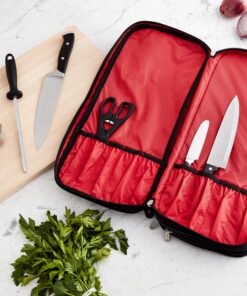 Mercer Culinary Double-Zip 17-Pocket Knife Case,Black 13 91I2y0jbw7L