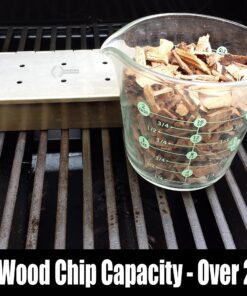 Cave Tools Grill Smoker Box Starter Kit for Wood Chips, Stainless Steel Bucket Style with Hinged Lid, BBQ Grill and Smoker Accessories - Medium Medium (9 x 3 Inches) 15 91I7Wpv2DWL
