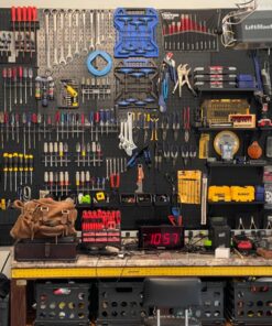 Pegboard Organizer Wall Control 4 ft. Metal Pegboard Standard Tool Storage Kit with Black Toolboard and Black Accessories 46 91I7ihWMpTL