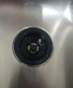 Plumb Pak K5414BLK Keeney Stainless Steel Kitchen Sink Strainer with Fixed Post Basket, Fits Standard 3-1/2-Inch Openings, 3-1/2 In. to 4 In, Black 37 91IBcgk4syL