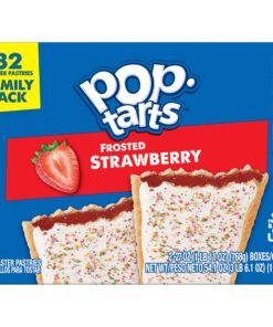 Kellogg's Pop-Tarts Frosted Strawberry Toaster Pastries, Fun Breakfast for Kids, Family Pack, (32 Toaster Pastries), 54.1 oz 1.68 Pound (Pack of 2) 23 91IC2geO44L