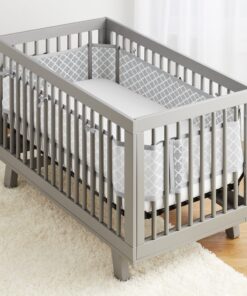 Alternative view of BreathableBaby Breathable Mesh Liner for Full-Size Cribs, Classic 3mm Mesh, Gray Clover (Size 4FS Covers 3 or 4 Sides)