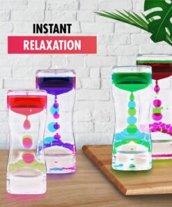 Liquid Motion Bubbler Sensory Toys – 2 Pc Set Bundle Stretchy String Fidget Toys Timer for Stress Relief and Anxiety Relief Great for Toddler, Children, Kids, Adults, Seniors, ADHD Autism ADD Orange 2 Pc Set -Orange 8 91II4kFTtdL