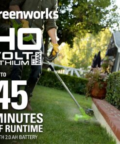 Greenworks 40V 12" Cordless String Trimmer, 2.0Ah Battery and Charger Included 12" Trimmer (2.0Ah) 26 91IJccj50mS
