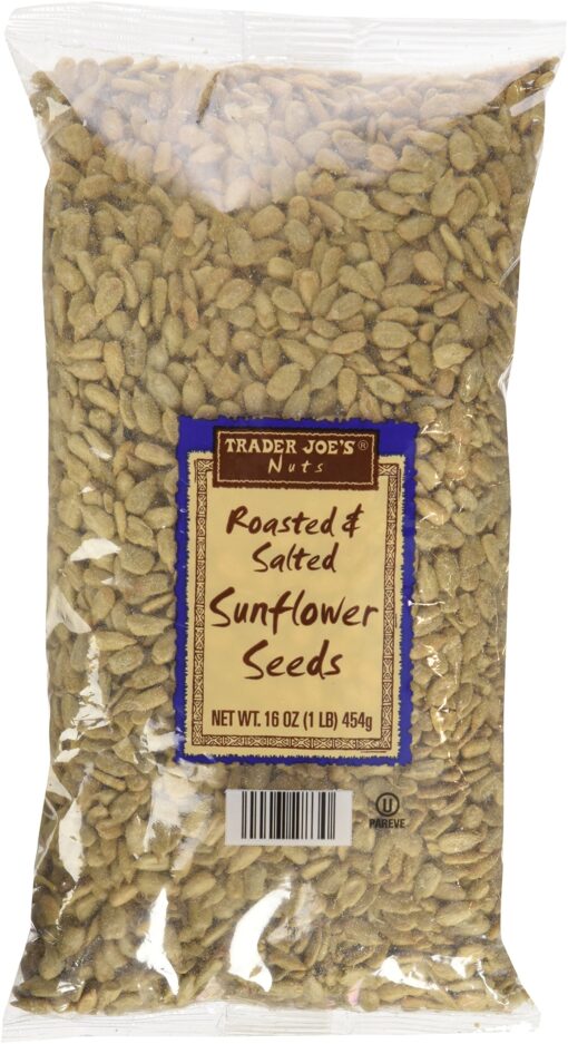 Trader Joe's Roasted & Salted Sunflower Seeds 16Oz Salted,Roasted 16 Ounce (Pack of 1)