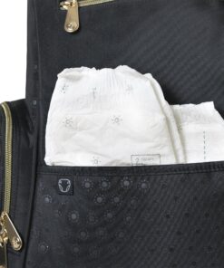 Fisher-Price Fashion Diaper Backpack with Fastfinder Pocket System Black 13 91ILcbIkWL