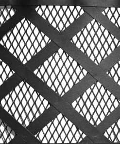 Sunnydaze 40-Inch Round Steel Fire Pit Table with Durable Spark Screen and Poker - Portable Design - Black - Diamond Weave 19 91IMY7M4d1L