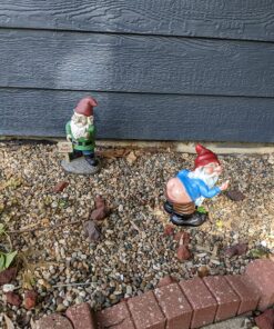 Funny Guy Mugs Middle Finger Gnome Statue - Mooning Gnome - Indoor or Outdoor Garden Gnome Sculpture for Patio, Yard or Lawn - Funny Gnomes Inappropriate Gifts - Naughty Gnomes 22 91IMbTrMM0L