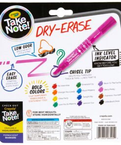 Crayola Low Odor Dry Erase Markers for Kids & Adults, Chisel Tip, Back To School Supplies, 12 Count Highlighters 36 91IZvR IOL