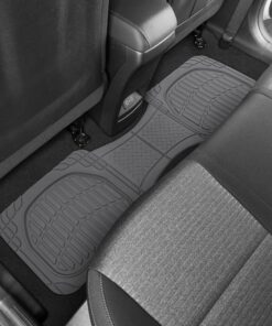 Motor Trend FlexTough Floor Mats for Cars, Gray Deep Dish All-Weather Mats, Waterproof Trim-To Fit Automotive Floor Mats for Trucks SUV, Universal Liner Car Accessories Full Set 39 91IfYiVLOJL