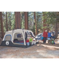 Coleman Camping Tent with Instant Setup, 4/6/8/10 Person Weatherproof Tent with WeatherTec Technology, Double-Thick Fabric, and Included Carry Bag, Sets Up in 60 Seconds 8-person Cabin Tent 37 91IhY03VX8L
