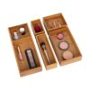 Seville Classics Bamboo Premium Organizer Storage Bins for Kitchen Silverware, Pantry, Closet, Office Desk, Pens, Utensils, Makeup, K Cup, Bamboo, Bin Set w/Dividers (5 Piece) Bin Set w/ Dividers (5 Piece) 46 91IwpQ7s5iL