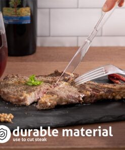 Crystalware Heavy Weight Plastic Knives 100/box, Clear 100 Pack 16 91IzEDuKlML