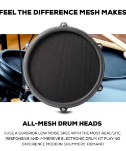 Alternative view of Alesis Nitro Mesh Kit - Electronic Drum Set with Quiet Mesh Pads, USB MIDI, Kick Pedal and Rubber Kick Drum, 40 Kits, 385 Sounds, Drum Lessons 1st Generation