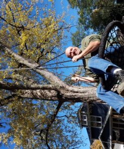 M & M Sales Enterprises MM00124Web Riderz Outdoor Swing N' Spin- Safety Rated to 600 lb, 39 inch Diameter, Adjustable Hanging Ropes, Ready to Hang and Enjoy as a Family, Black 47 91J19LCf9nL