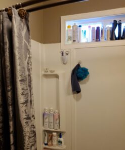 Command Bath Razor Holder, Clear Frosted, 1-Holder, 1- Water-Resistant Strip, Organize Damage-Free 44 91J3fXZVEYL