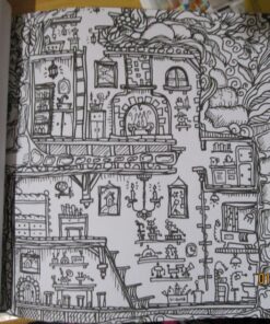 Secret Village - A Coloring Book Adventure: Beyond the Garden Gate, Beneath the Forest Floor, Among the Hollow Trees - A Mystery Endures! (Purse Sized ... & Inspirational for Ages 9 to Adult) 43 91JABbAvRhL 1