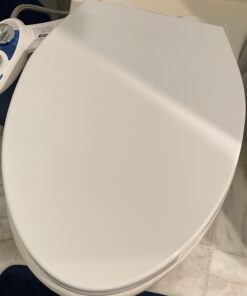 Delta Faucet Morgan Elongated Slow-Close White Toilet Seat with Non-Slip Seat Bumpers, White 811903-WH Slow Close 43 91JWpAdjVL