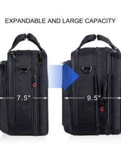 Alternative view of KROSER Laptop Bag Premium Laptop Briefcase Fits Up to 17.3 Inch Laptop Expandable Water-Repellent Shoulder Messenger Bag Computer Bag with RFID Pockets for Travel/Business/Men/Women-Black