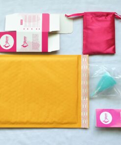 8 Pieces Menstrual Set 6 of Cloth Pads + 1 of Moon Cup + 1 of Mini Wet Bag (SMALL for women who haven't previously given birth vaginally., Blue) 17 91JhthUzPcL