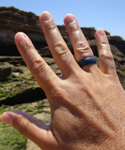 Mada Rings Silicone Wedding Rings Bands Designed for Active Lifestyles — Hypoallergenic, Medical-Grade Silicone — Perfect for Men Blue 13 (22.2mm) 9 91JkgFYCahL