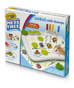Crayola Color Wonder Mess Free Art Desk with Stamps, 20+ Pieces, Kids Toys 13 91JmJYtZZZL