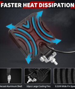 YITAMOTOR 4 Inch LED Light Bar 2PC 48W Square LED Pod Light Flood Light Off Road Light LED Fog Light Truck Light Driving Light Boat Light Pickup SUV ATV UTV Waterproof, 2 Year Warranty 20 91JuLQlBOGL