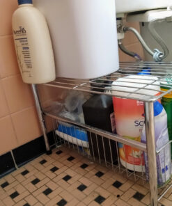 DecoBros Stackable Under Sink Cabinet Sliding Basket Organizer Drawer,Chrome Chrome 39 91K5YLJDZBL