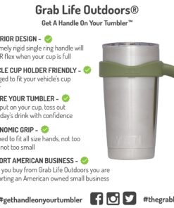 Grab Life Outdoors - Handle For 20 Oz Tumblers - Handle Only (Hunter Green) Hunter Green 11 91K79cEOGRL