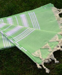 Dandelion - Basic Pattern - Naturally-Dyed Cotton Turkish Towel Peshtemal - 71x39 Inches - Pistachio Green 8 91K8dkrOGgL