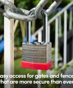 Lion Locks 12 Keyed-Alike Padlocks w/ 2” Long Shackle, 24 Keys, Hardened Steel Case, Pick Resistant Brass Pin Cylinder (12-Pack) for Hasp Latch, Shed, Fence, Gate Chain, Cable, Locker Lock, Gym Door 12PACK Long Shackle 20 91K8zQ5pKmL