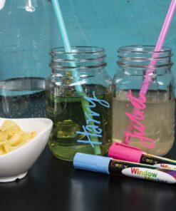 Liquid Chalk Markers Chalkboard Pens 8 Pack Window Markers Erasable Chalk Blackboard Pen Washable Wet Dry Erase Glass Markers Non Toxic Car Window Marker 30 91KBvju7CjL