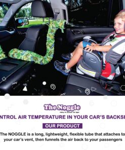 The Noggle, 8ft - Kid's Personal Air Conditioning System, Made in USA, Directs Cool Air to Children in The Backseat - Air Conditioning Vent Hose for Vehicles, Making The Back Seat Cool Again - Black 8 feet Black Ice 27 91KDnP7vQTL 1