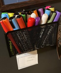 Workablez Pencil Holder for Desk, Magnetic Pen Holder for Refrigerator, Magnetic Marker Holder for Whiteboard, Magnetic Holder, Whiteboard Marker Holder Magnetic Marker Holder w. 2 Large Compartments 2 compartments 46 91KGEGlBq3L