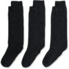 Jefferies Socks Girls 2-6X School Uniform Knee High 3 Pair Pack Small Black 14 91KGmu1URUS