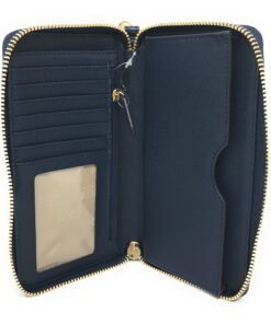Michael Kors Fulton Large Flat Multi Function Leather Phone Case (Navy) 11 91KHZW21O L
