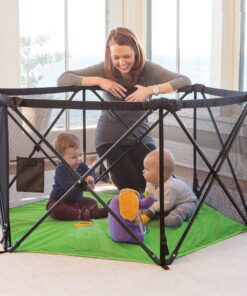 Summer Infant Pop ‘n Play Portable Playard, Green - Lightweight Play Pen for Indoor and Outdoor Use - Portable Playard with Fast, Easy and Compact Fold 36 91KJAq8EQ1L