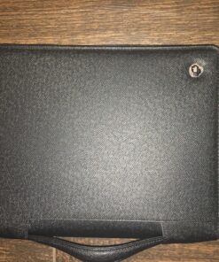 Case-it Executive Zippered Padfolio with Removable 3-Ring Binder and Letter Size Writing Pad, Black (PAD-40) Single PAD-40 79 91KejwN88VL