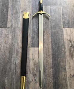 Medieval Warrior The Mercenary Sword Full Tang Tempered Hand Forged Blade with Leather Scabbard 50 91KiVOphHHL