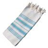 Dandelion - Ivory Basic Pattern - Naturally-Dyed Cotton Turkish Towel Peshtemal - 71x39 Inches - Miami Blue 33 91KvwZDEoGL