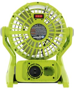 Ryobi P3320 18 Volt Hybrid One+ Battery or AC Powered Adjustable Indoor/Outdoor Shop Fan (Battery and Extension Cord Not Included/Fan Only) 1 16 91KwttGHnfL